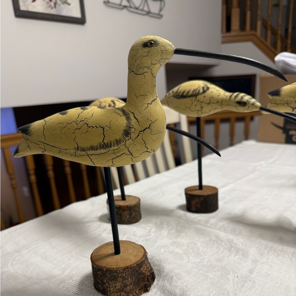 Rustic Yellow Bird Sculpture